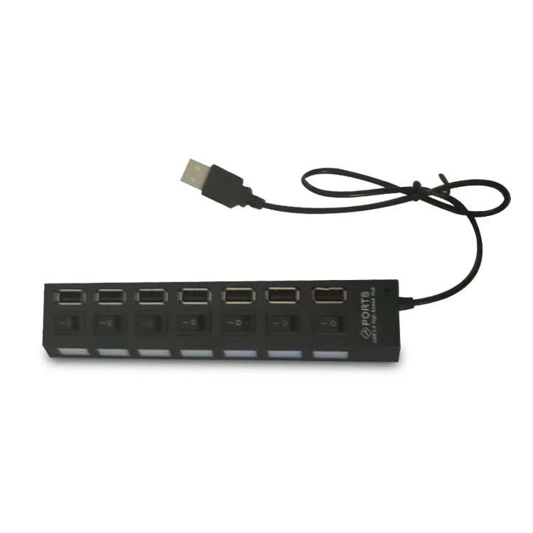 Factory Price 7 ports high quality Hubs High speed usb2 hubs Black white color optional