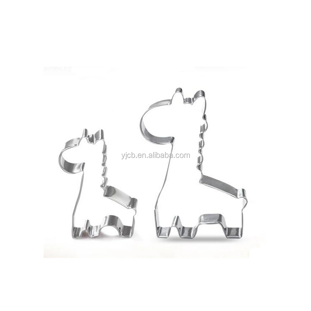 stainless steel giraffe shape biscuit cutter custom shape cookie cutter baking mold tools