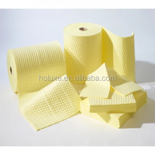 Yellow Chemical Absorbent Pads for spill control