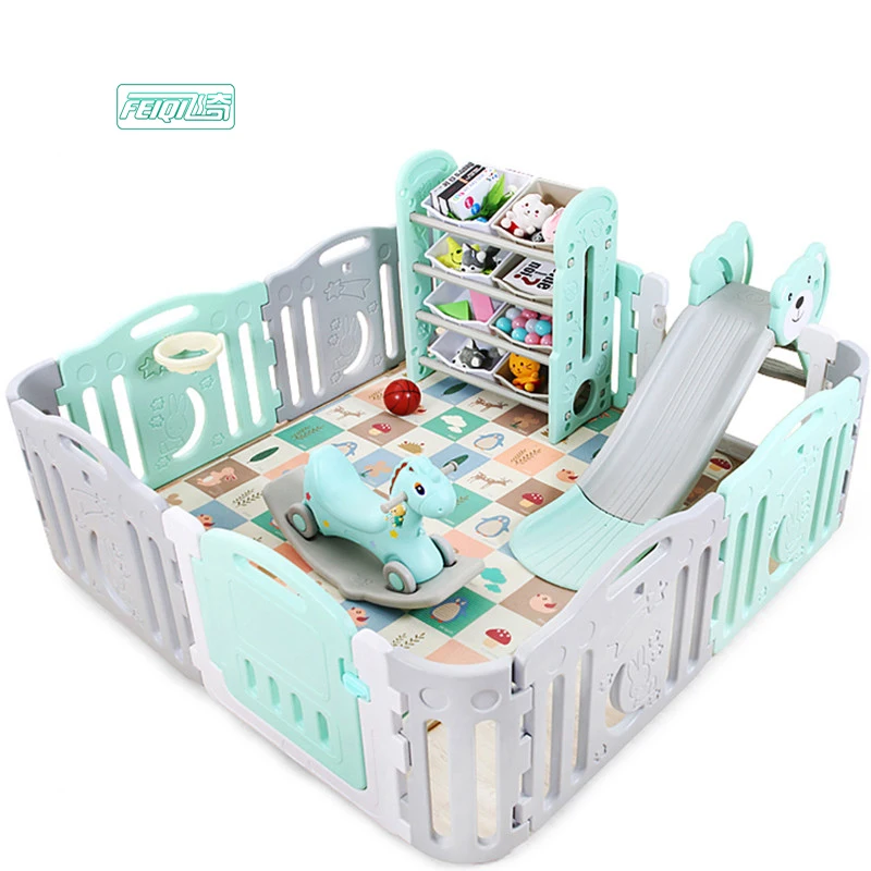 Лидер продаж детская площадка большого размера недорогой пластиковый манеж забор