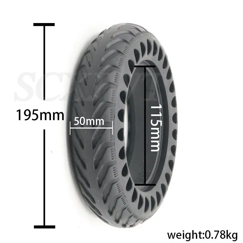 8inch8.0x2.0 Solid Honeycomb Tire 200x50 Tubeless Tyres KUGOO S1 C3 S3 Pro Jilong Electric Scooter Explosion-proof Solid Tire