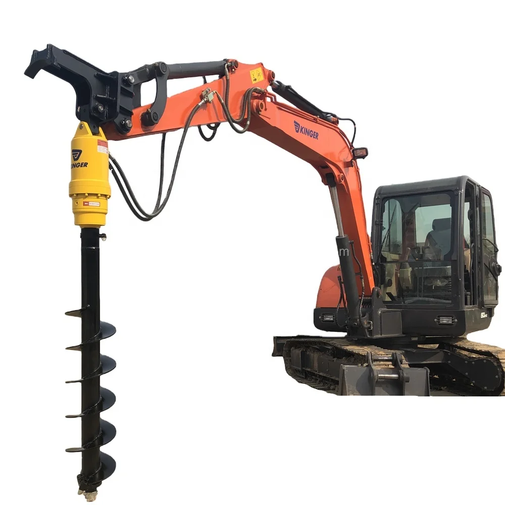 KINGER YDH5000 hydraulic earth auger clay drilling auger for excavator skid steer