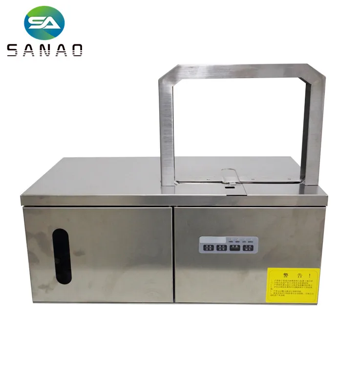 Automatic bag food cables wires vegetables wrapping opp tape papre binding machine tying equipment  SA-OP1