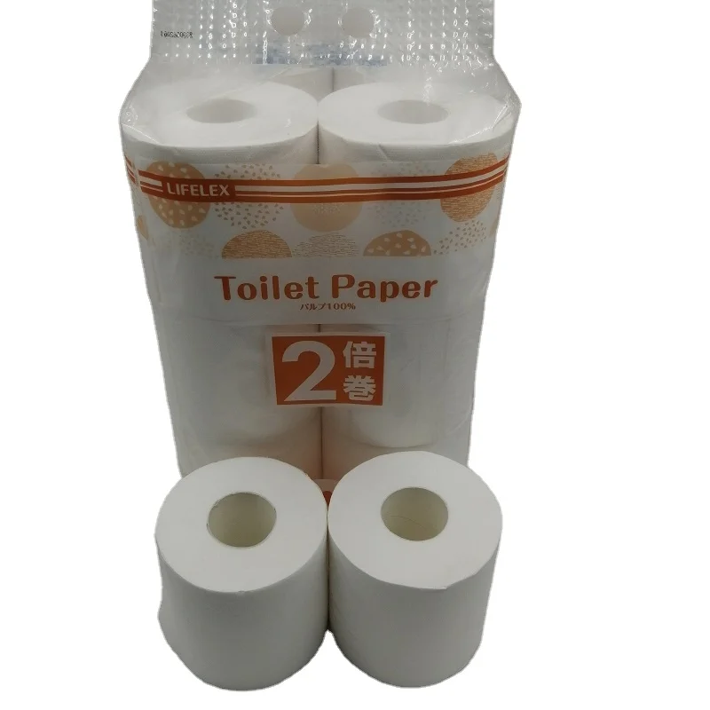 Factory Supply Comfortable Toilet Tissue Paper Roll  In China 2 Ply Wholesale Toilet