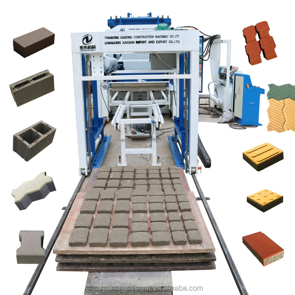 KAIDONG QT10-15 recycle plastic hollow block cement block making interlocking brick machine making automatic