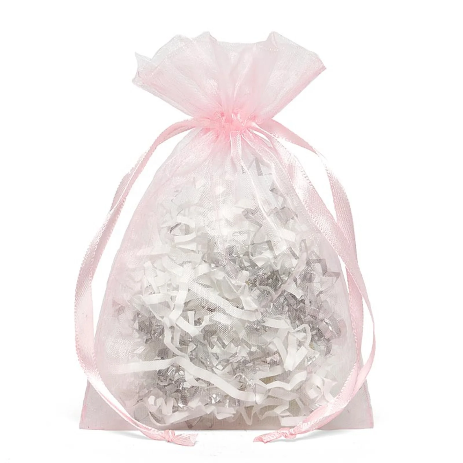 Small Pink Organza Gifts Packaging Bags with 10 Sizes in Stock