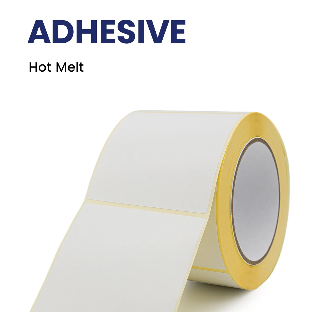 Self Adhesive 80gsm Semi Gloss Paper Coated Label Materials pp Thermal Transfer Labels