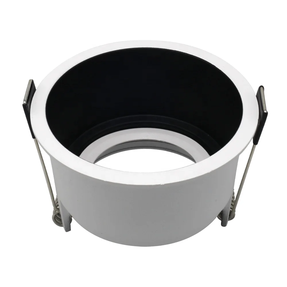 Office Ceiling Cob Downlight Round Die Casting Aluminum Anti Glare Down Light Frame  Gu10 Recessed Spotlight