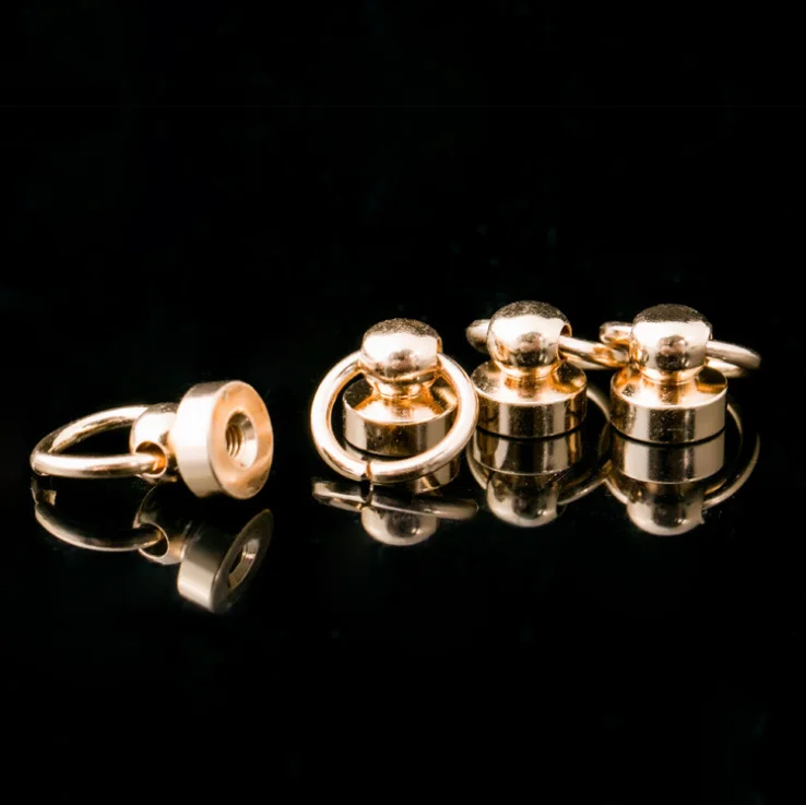 Solid Brass Ball Head Studs Knob Screw Rivets Round Monk Head Rivets