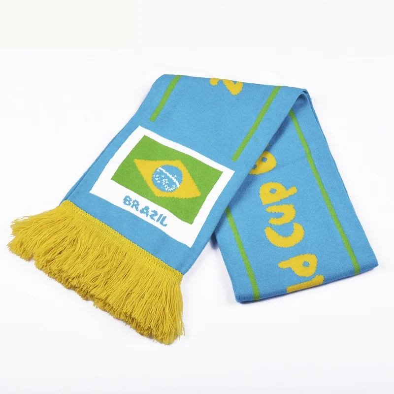 Аксессуары для футбольных фанатов, футбольный шарф на заказ, вязаный дизайнерский футбольный шарф, шарф для выпускной церемонии