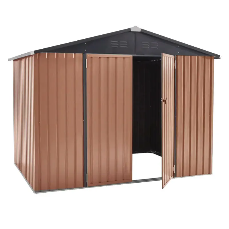 Chinese Waterproof Garden Buildings Manufacturer Outdoor Motorcycle Shed Storage Tool Sheds Metal 6X9 Ft