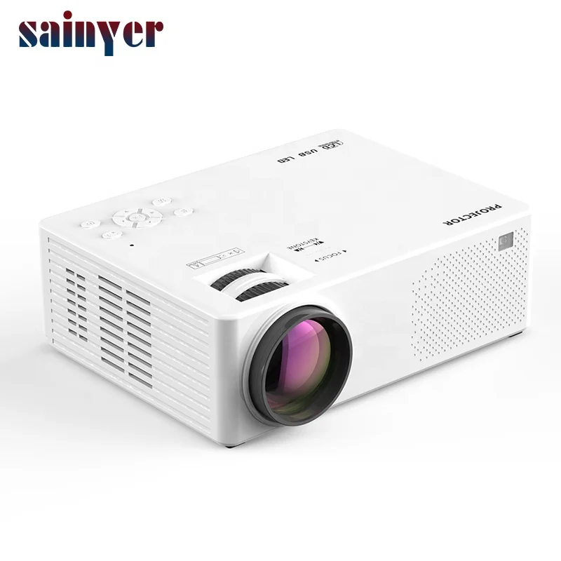 Sainyer Portable Support 4K Full HD 1080p Home Theater 300 ANSI Lumens LED WIFI Projector