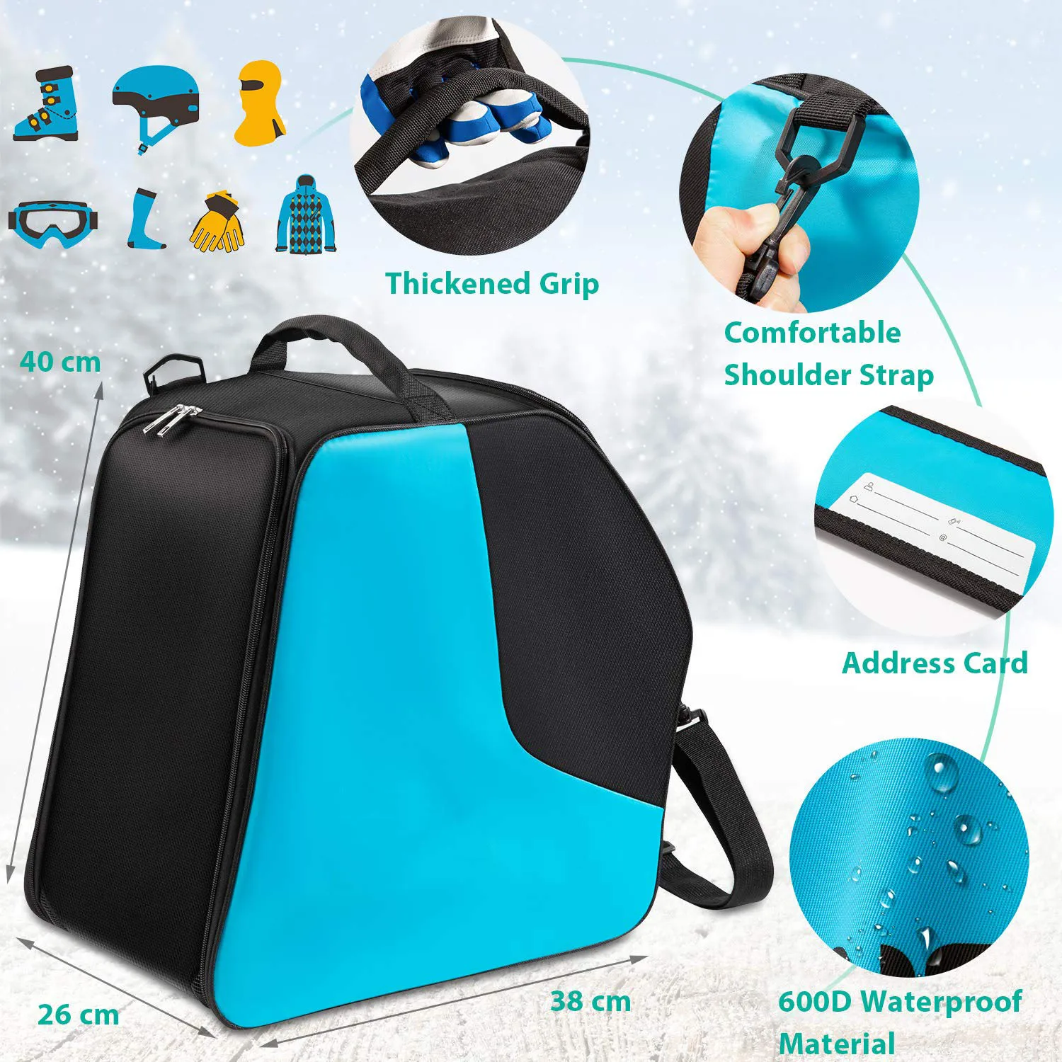 ot Selling Outdoor Ski Equipment Multi-Functional Snow Boot Boots Heater Travel Equipment Ski Bag Suitable For Ski Helmets