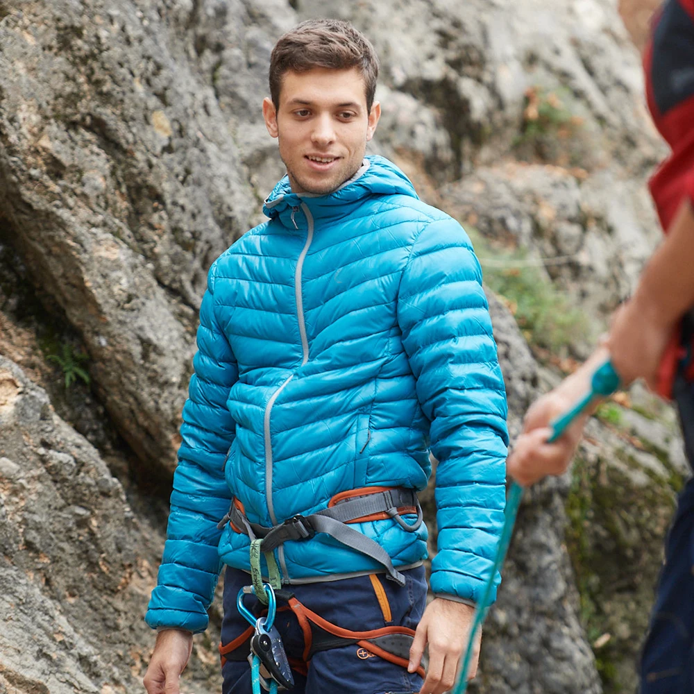 
Brand oem down jacket winter slim fit waterproof hooded black puffer jacket 