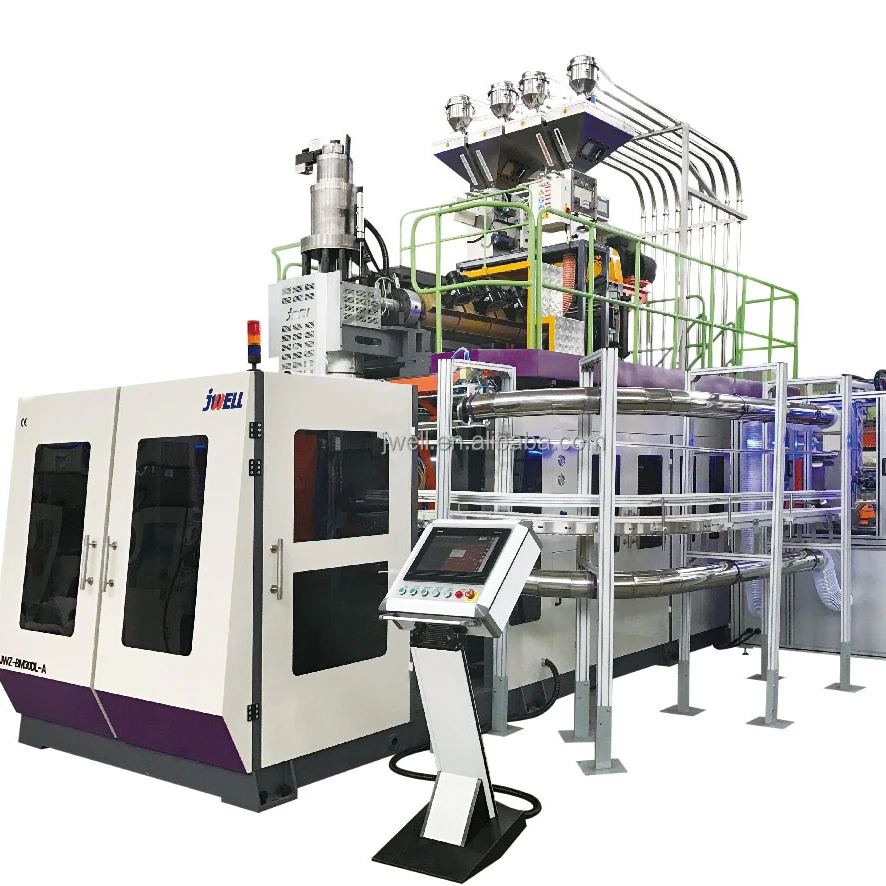 Small automatic blow molding machine made in China, the price is not high, it can produce small pot of laundry detergent