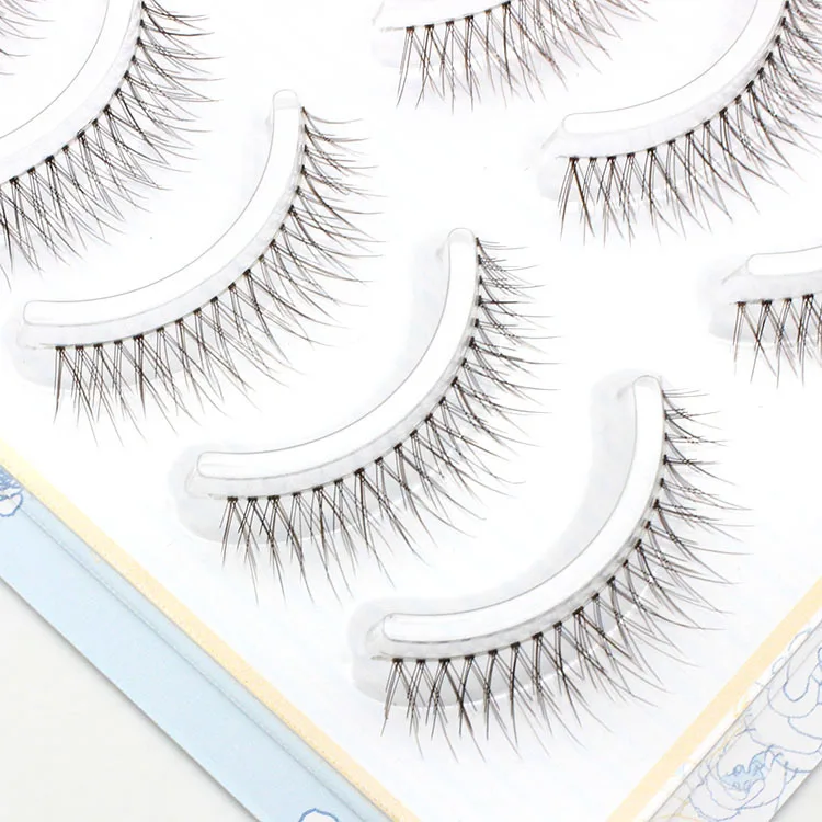 Wholesale Factory Price Vegan Natural Soft Brown Synthetic Silk Lashes High Quality 3d Synthetic Brown Eyelashes Private Label