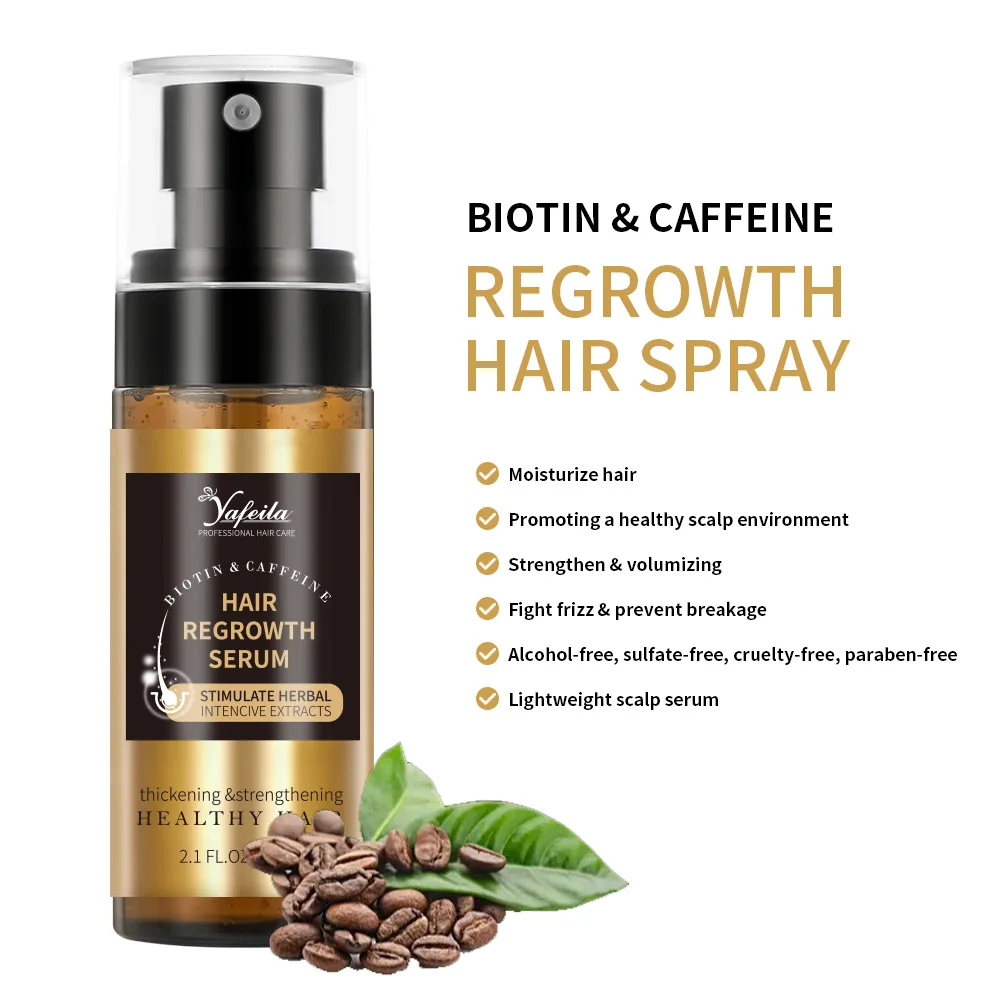 100% Natural Scalp Massage Hair Growth Oil Serum 60ml Vitamin Hair Treatment Spray