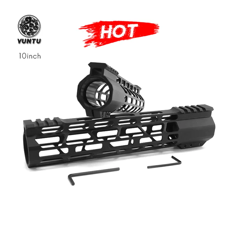 AR15 handguard AR15 223 5.56 super slim mlok  handguard free float tube partial-top-cut clamp on style