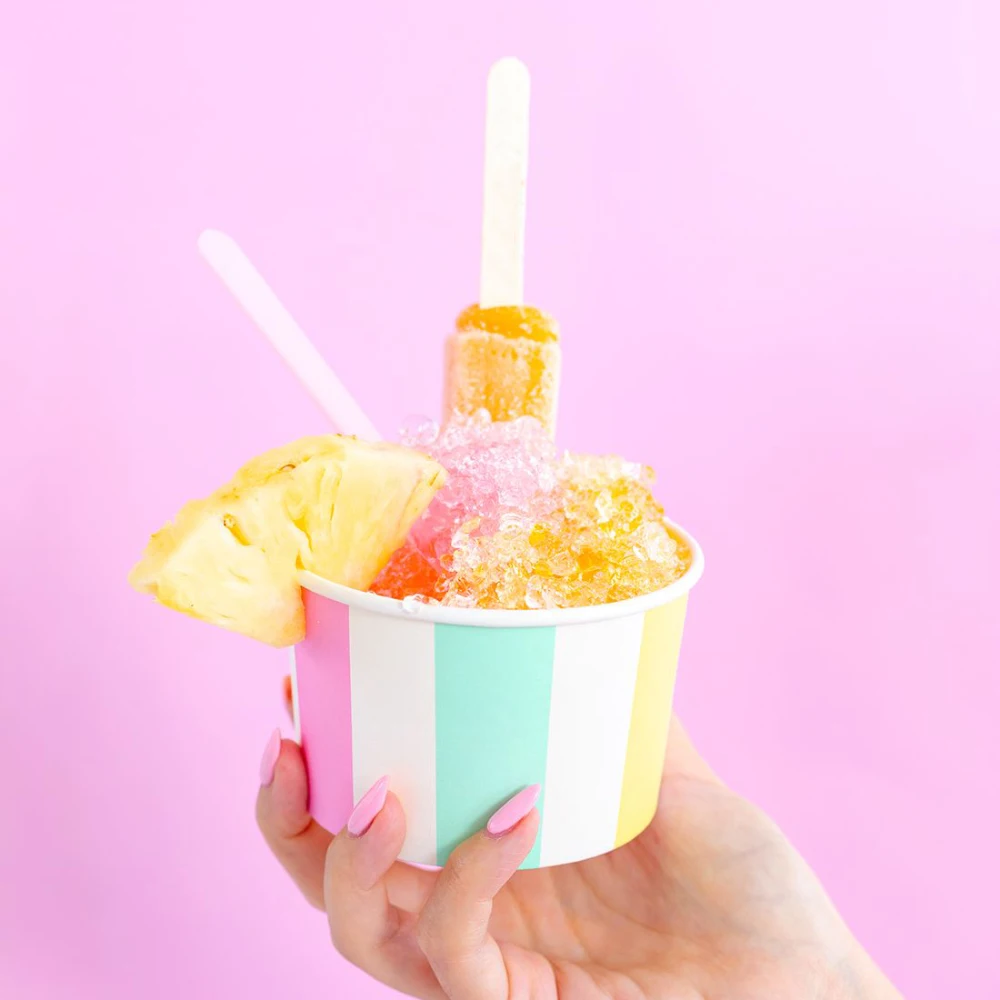 LOKYO Custom printed food grade to go 12oz 16oz yogurt dessert cups ice cream container with lid