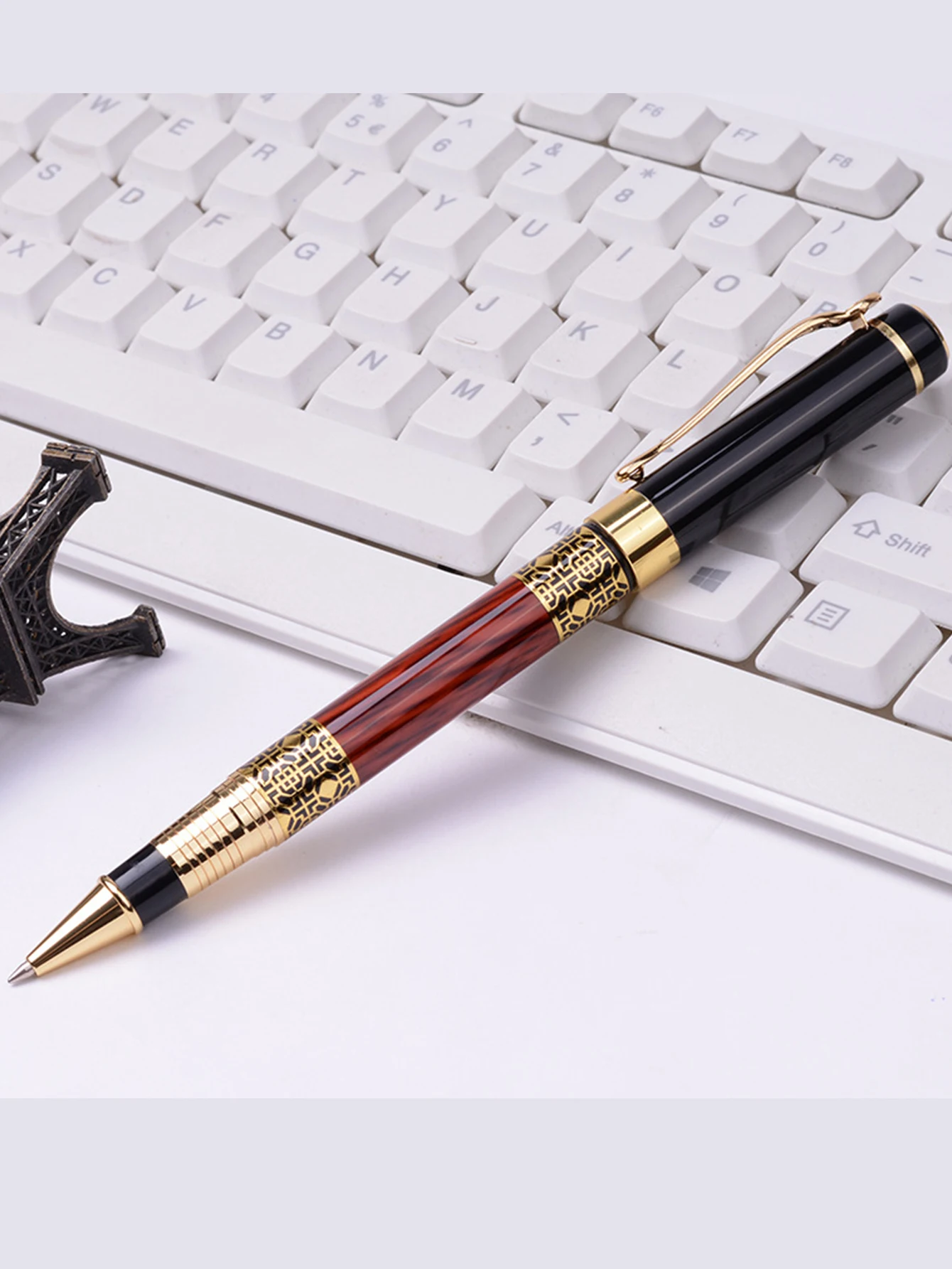 Chinese classical high-end business pen advertising promotional luxury metal roller pen custom logo gel pen