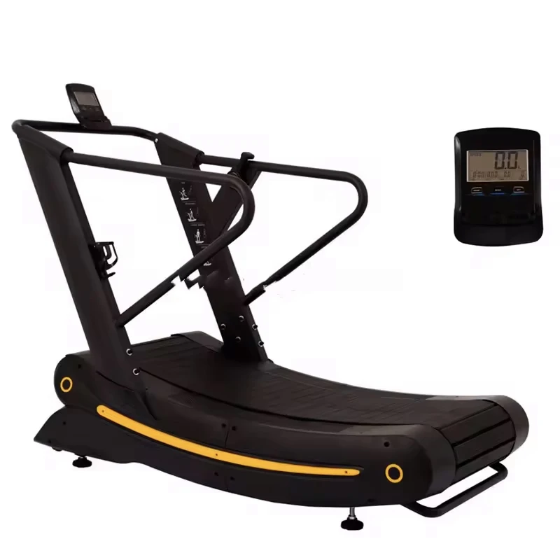 Commercial Indoor Magnet Resistance Self-generated Curved Treadmills Manual Gym Fitness Body Building Treadmill Machine