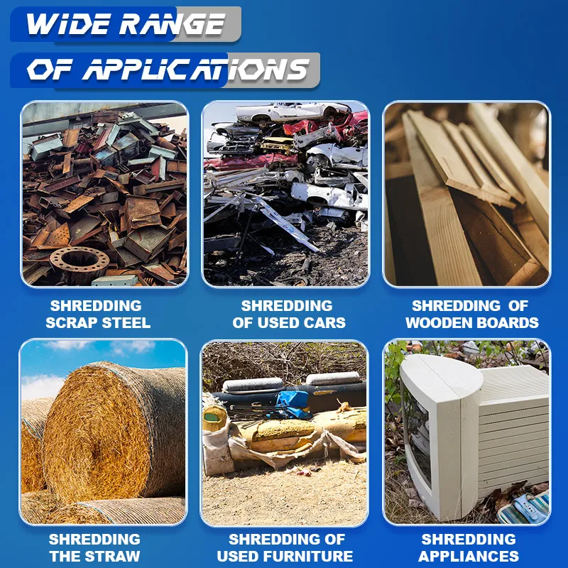 Hot Sell Industrial Heavy Duty Shredder Twin Shaft Shredder Steel Aluminum Iron Scrap Metal Shredder Machine