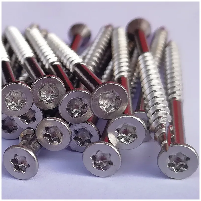 M3 - M10 Stainless Steel 304 Hexalobular Wood Screw 6 lobe Flat Head Chipboard Screw
