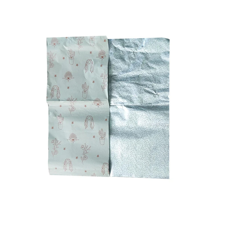 Custom Designed 500 Sheet Pre-Cut 127x279mm Hairdressing Pop-Up Aluminum Foil Embossed for Highlighting