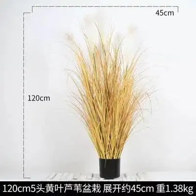 Simulation Setaria Dried Flowers Reed Grain Multigrain Props Decoration Simulation Aquatic Plant Potted