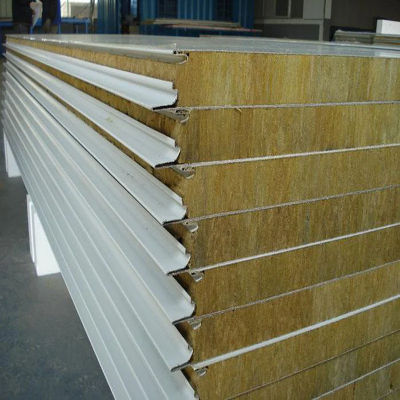 Glass Wool Cleanroom Thermal Insulation Rock Wool Sandwich Panel