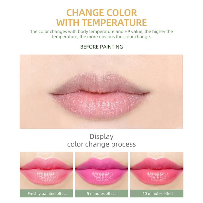 wholesale kissbeauty  Promotion Vegan Lipgloss Color Change Lipstick Aloe Vera Lipstick