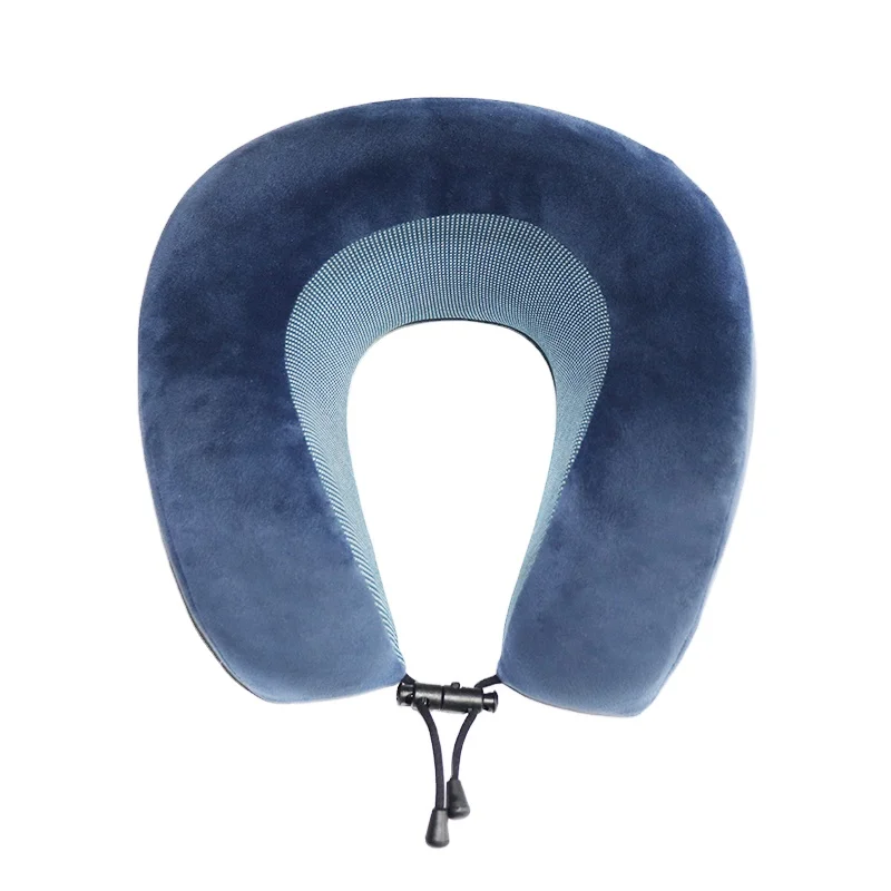 Customized Logo Knitted Head Comfortable Neck Pillow Supporting Personalized Memory Foam Travel Pillow Easy Carry Trendy 