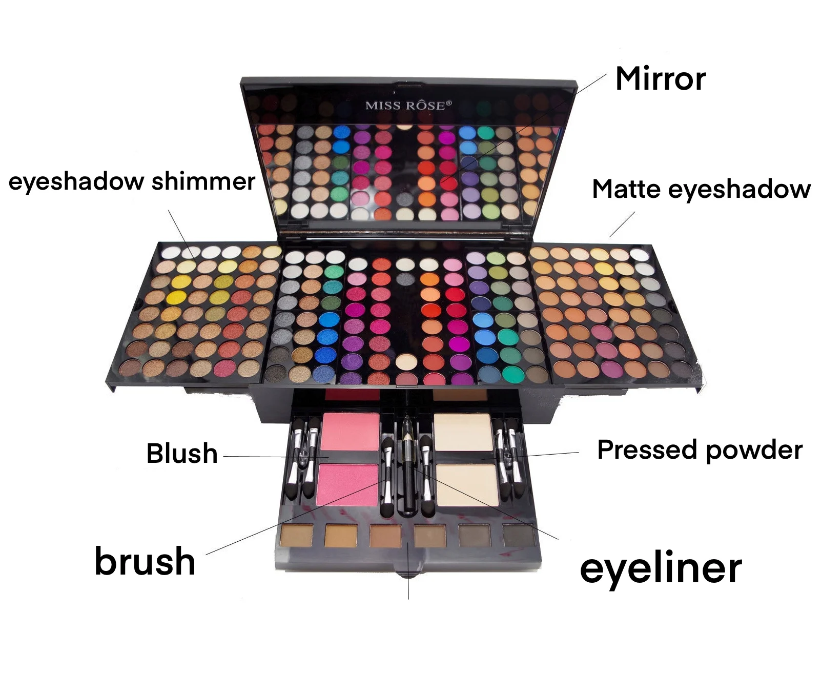 190 Color Eye Shadow Palette Set Custom Logo Eyeshadow Palette Private Label Cosmetics Sets