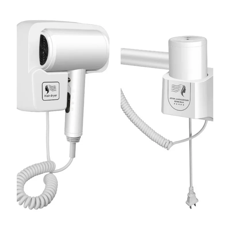 
Mini Wall Mounted Hotel Hair Dryer With 3pin Socket Hair Dryer Machine 