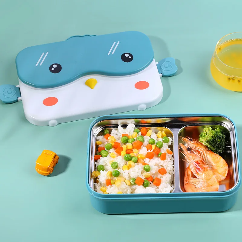 High quality lunch boxes loncheras escolares kids portable plastic stainless steel lunch box with compartment