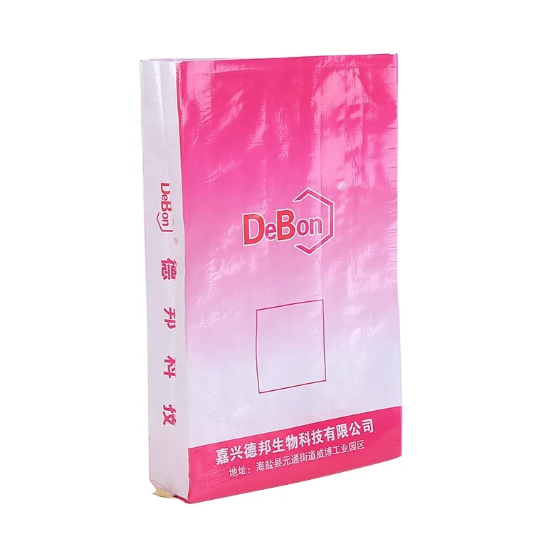 Gravure printing bopp laminated rice plastic bags Raffia 50kg Bopp White Color Raffia Sacos Custom sack