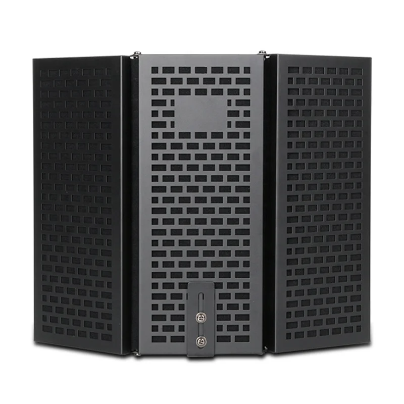 
Металлический звукоизоляционный чехол для микрофона с тремя дверцами для звукоизоляции студии 