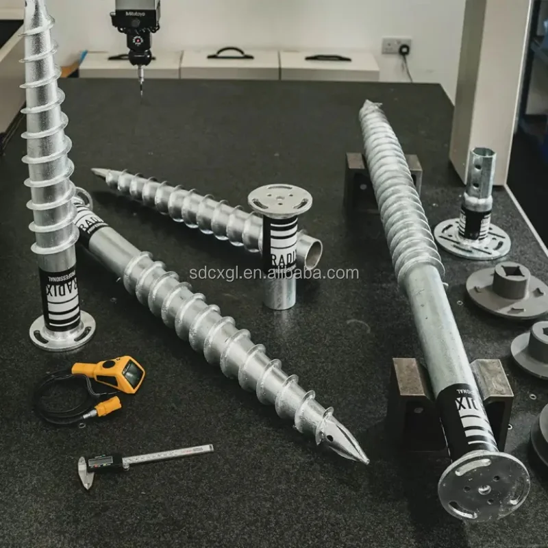 Hot-dip galvanized casting pile photovoltaic spiral pile carbon steel new energy power station building