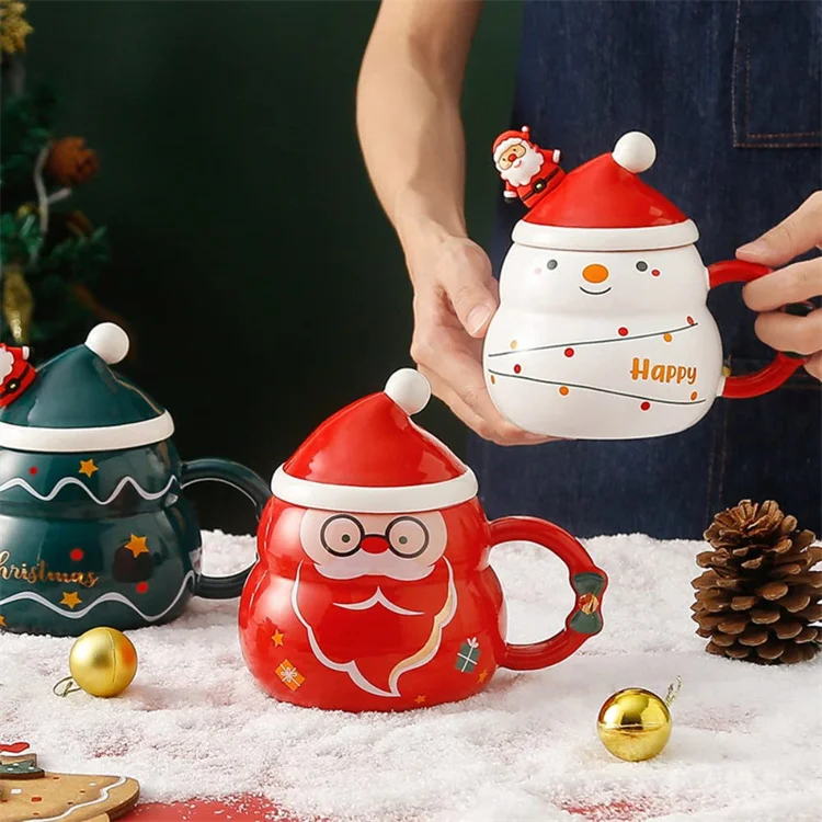 Harmony Hot Sale Wholesale Modern Style Practical Snowman Coffee Mug Christmas Ceramic Cup