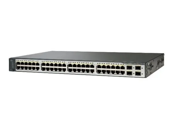 WS-C3750V2-48PS-E для Циско Catalyst C3750V2 переключатель 48x Fast Ethernet PoE RJ-45 + 4x1 порт Gigabit Ethernet SFP