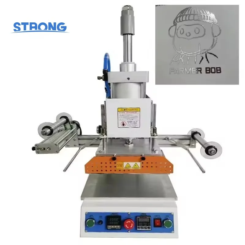 20*30 cm Automatic Pneumatic Hot Stamping Foil Embossing Machine Pneumatic Leather Paper Wood Machine Heat Press Machine