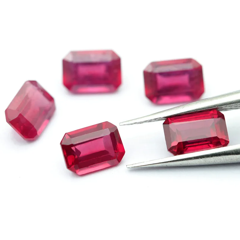 MEDBOO Fine Jewellery Manufacturer African Emerald Cut Real Natural Ruby Gems Loose Gemstones For Jewelry Making