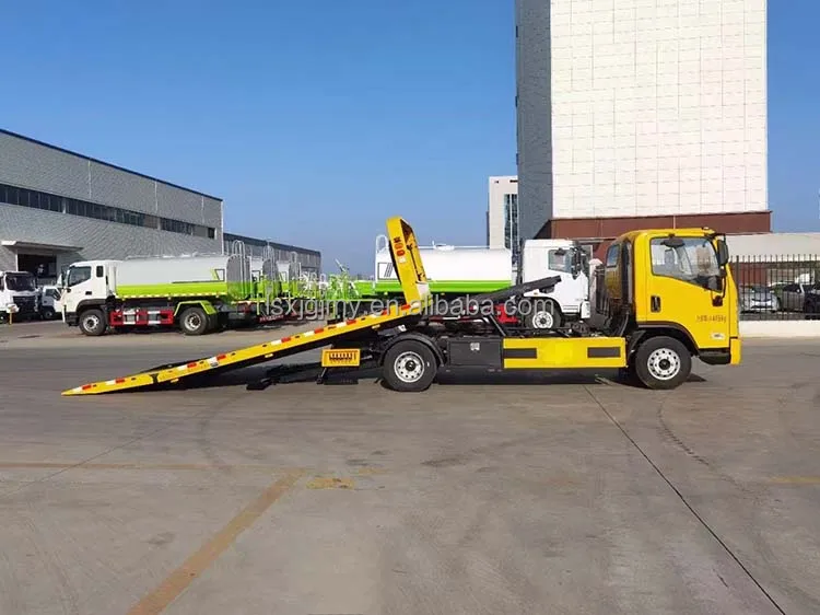 Hot Selling Second-Hand Chinese-Made Wrecker Towing Truck with Manual Transmission Flatbed Trailer for Sale at an Price China