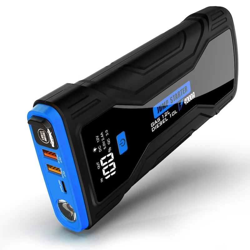 4000A 12V  Jump Starter compressor power bank promate  capacitor emergency jump starter 2000a battery car jump starter