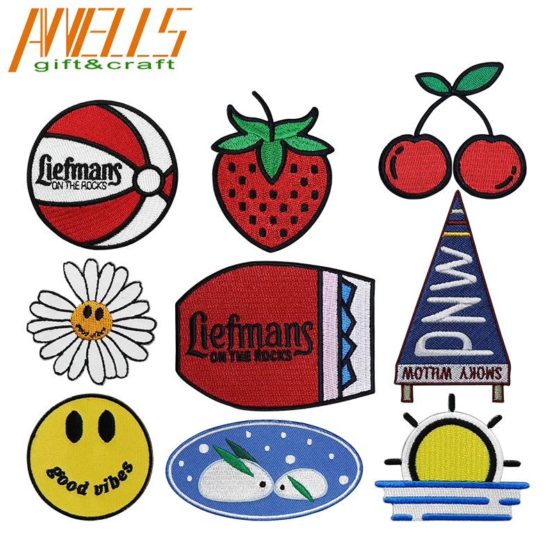 Large Custom Personalised Alphabet 3D Cool  Back  Blank Black Rocker Embroidered Badges Patches For Embroidery Wholesale