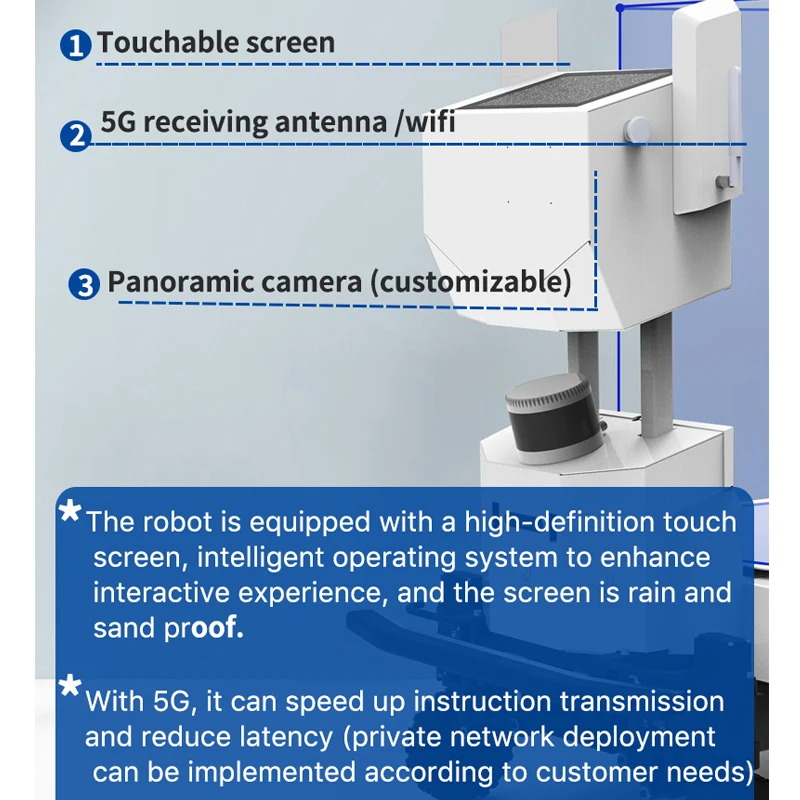 Delivery Service Robot Autonomous navigation Open Sdk  Smart  Agv  Robot Chassis factory delivery robot outdoor