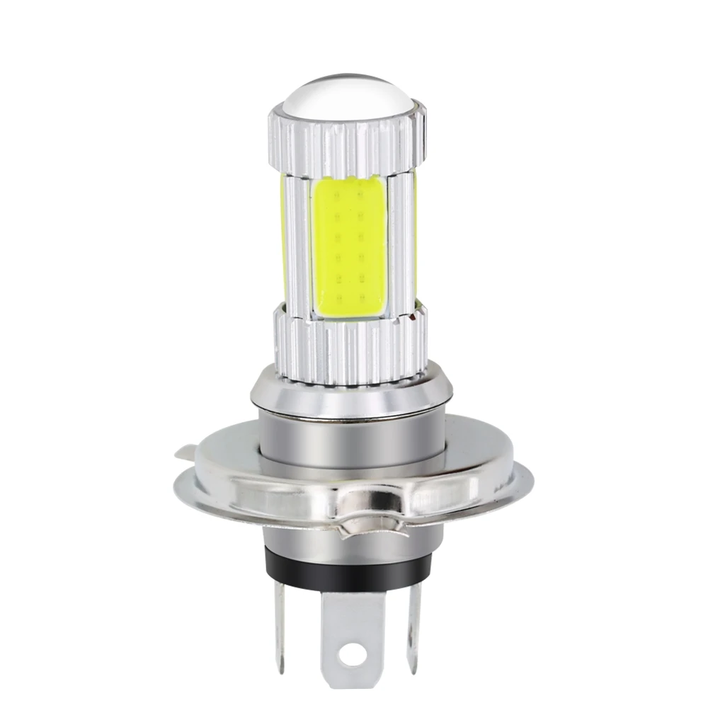 Комплект Автомобильных СВЕТОДИОДНЫХ Фар H4 COB, лампы дальнего и ближнего света 6000K, комплект H4, фара 6000K, белая фара DJ190