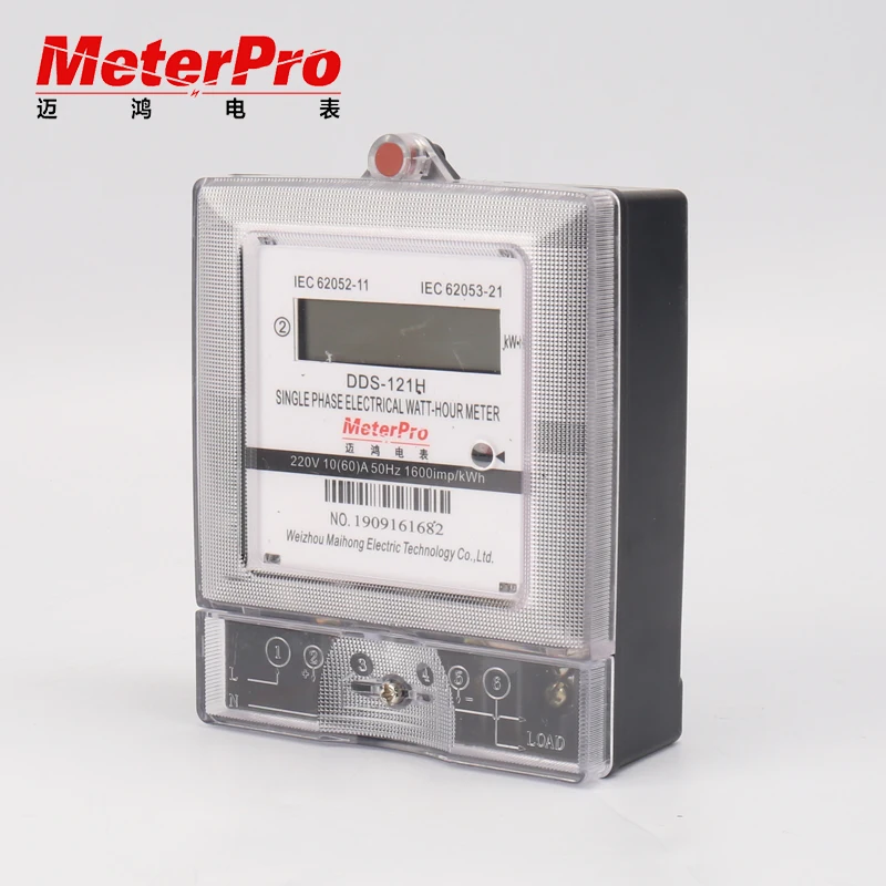 Single Phase Electric Watt Hour Meter LCD kWh Energy Meter
