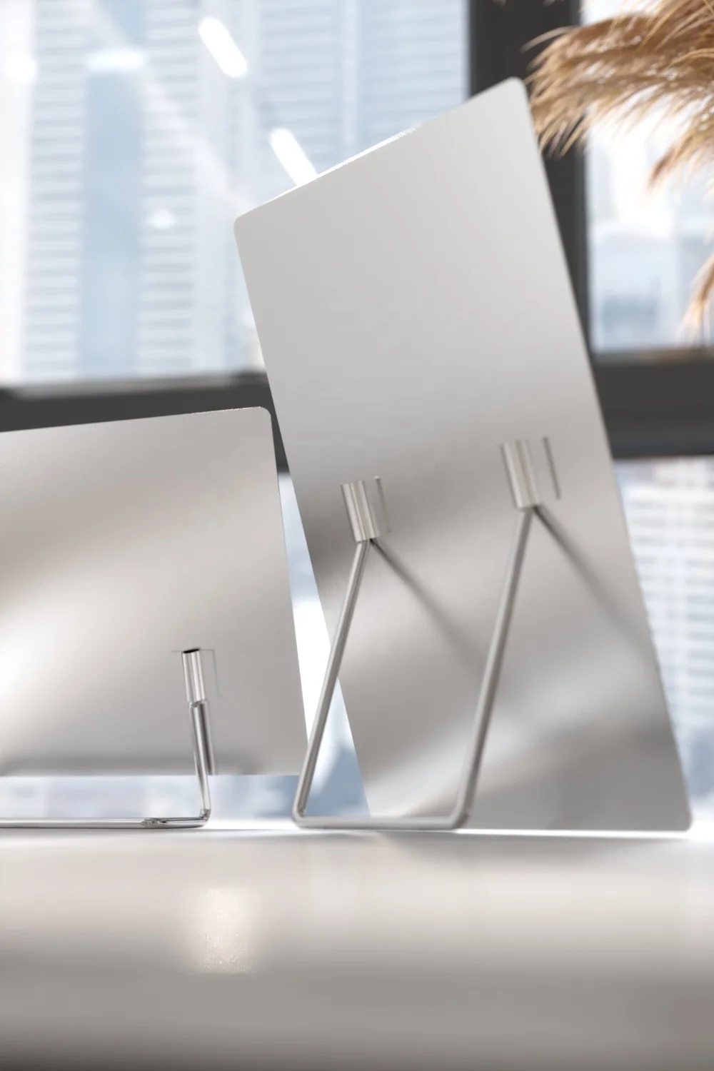 Magnetic Bulletin Board with Stand, Mini Magnetic Memo Board for Displaying Photos Notes Cards Poem Spices 8 x 6 Inches