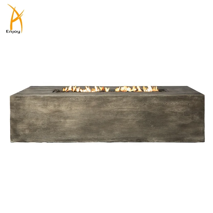 Hot Sales 48 Inch Faux Wood Gas Fire Pit  Patio Propane Fire Pit